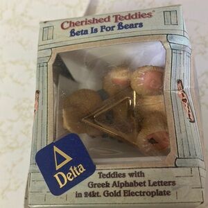 Delta Cherished Teddies with Gold Electroplate